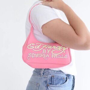 Ed Hardy x Siberia Hills Y2K Pink Purse VTG 2000's Ed  Hardy Pink Shoulder Bag